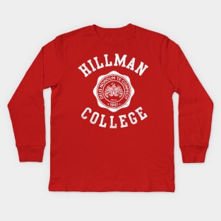 Hillman College | Red REtro Kids Long Sleeve T-Shirt